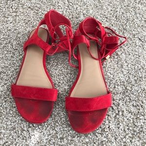 Red sandals
